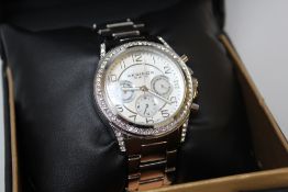 AN AKRIBOX XXIV WRISTWATCH WITH DIAMANTE DETAIL, boxed