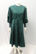 TOGA, a ladies green dress with gathered sleeves, size 12