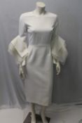 ROKSANDA, a ladies dress with draped sleeve, size 8, S/DCondition Report:Has slight mark to fabric