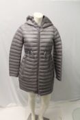 MONCLER, a ladies puffa style jacket, size 8, S/DCondition Report:has flaw to ring of zip