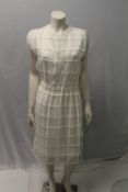 SPORTMAX, a ladies white checked dress, size M