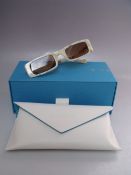 A BOXED PAIR OF 'WHITE MARBLED' FENTY SUNGLASSES, with case and cleaning cloth