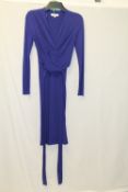 ISSA, a ladies short cross front dress, royal blue, size 10