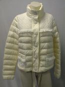 MONCLER, a ladies white / ivory puffa jacket, size 6