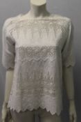 ULLA JOHNSON, a ladies linen top, size 8