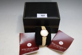 A BOXED REICHENBACH WRIST WATCH, DIA 3.25 CM