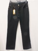 BURBERRY, a pair of mens black jeans, size 34 W / 31 L
