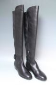 A PAIR OF L.K. BENNETT DELILAH KNEE HIGH LEATHER BOOTS, size EU 37