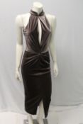 LAVISH ALICE, a ladies mink velvet dress with plunge neckline, size 8, A/FCondition Report:The