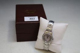 A BOXED ARTEMIS WRIST WATCH, DIA 3 CM