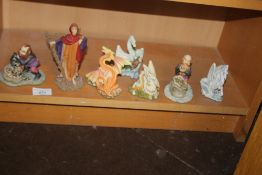 SEVEN ASSORTED ENCHANTICA FIGURES