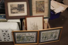 A QUANTITY OF ASSORTED PICTURES, PRINTS ETC.