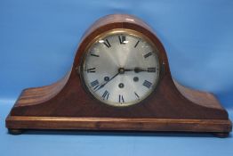 A NAPOLEON HAT MANTEL CLOCK