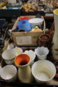 TWO TRAYS OF ASSORTED CERAMICS
