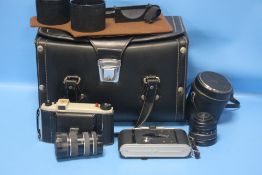 A CORONET CAMERA TOGETHER WITH ANOTHER, A PARAGON LENS ETC.