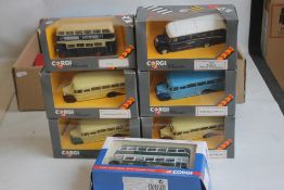 CORGI CLASSICS BOXED DIE-CAST BUSES together with a Limited Edition 1:50 scale Aberdeen