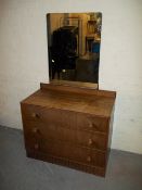 A FYNE LADYE 1950S / 60S OAK DRESSING TABLE
