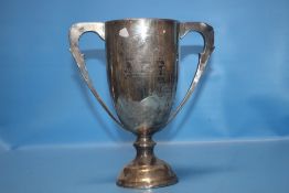 A HALLMARKED SILVER TROPHY FOR THE JOHN THOMPSON INTER-COMPANIES BOWLS