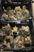 TWENTY ONE MINIATURE COTTAGES BY LEONARDO, DANBURY MINT ETC.
