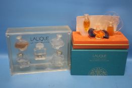 TWO BOXES OF VINTAGE LALIQUE PERFUME, LA COLLECTION & LES FLACONS