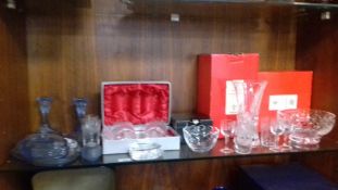 A QUANTITY OF ASSORTED GLASSWARE, SOME BOXED