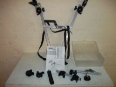 A CAR MOVEABLE TRIPLE BIKE RACK.