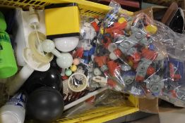 A COLLECTION OF LEGO, to include Nasa, together with a quantity of empty shampoo bottles etc.