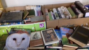 THREE BOXES OF GENERAL BOOKS TO INCLUDE NATURAL HISTORY, MILITARY ETC.