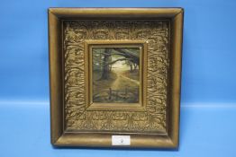A SMALL OIL PAINTING SIGNED J J MILLS