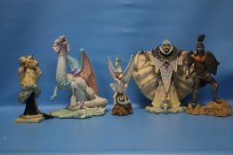 FIVE ASSORTED ENCHANTICA FIGURES