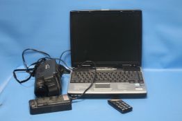 AN INTEL LAPTOP TOGETHER WITH A CAMCORDER ETC.