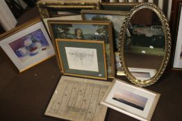 A QUANTITY OF ASSORTED PICTURES, PRINTS ETC.