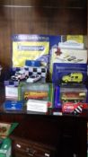 A COLLECTION OF BOXED VEHICLES TO INCLUDE CORGI, MATCHBOX ETC.