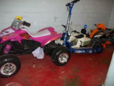 A SELECTION OF CHILDREN'S RIDE ON TOYS A/F.