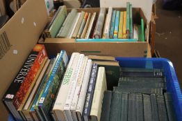 TWO TRAYS OF BOOKS TO INCLUDE HAYNES MANUALS