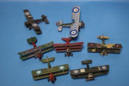 SEVEN MODEL WWI AIRCRAFTS, to include Sopwith Camel F1, Fokker DR1 etc