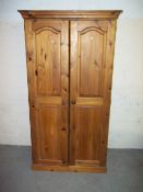 SOLID PINE DOUBLE WARDROBE.