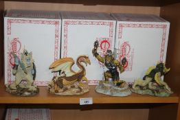 FOUR ASSORTED ENCHANTICA FIGURES