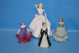 FOUR COALPORT LADIES TO INCLUDE 'YOUNG LOVE', 'PENELOPE', 'CASSIE' AND 'REBECCA' (4)