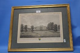 A FRAMED AND GLAZED ENGRAVING 