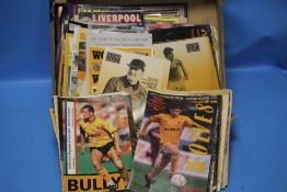 A COLLECTION OF 80+ WOLVERHAMPTON WANDERERS MATCH DAY PROGRAMMES 1955-1990S AND OTHER WOLVES