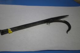 AN INDIAN ELEPHANT GOAD (ANKUS) 18th/19th century of two piece construction, with hand incised