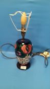 A MOORCROFT LAMP 'MACKINTOSH' PATTERN