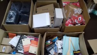 A QUANTITY OF MAINLY NEW ITEMS TO INCLUDE BOOKS, PHONE CASES, KITCHEN UTENSILS ETC.