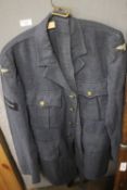 AN RAF TUNIC WITH KING CROWN BUTTONS