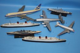 A VINTAGE CORGI LOCKHEED CONSTELATION AEROPLANE, WITH KLM DECALS, together with a Corgi Douglas