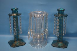 THREE LUSTRE VASES