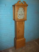 A PINE GRANDFATHER CLOCK A/F.