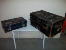 TWO TRAVEL CASES/TRUNKS.