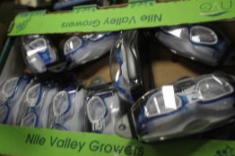 A TRAY OF SWIMMING GOGGLES (TRAY NOT INCLUDED)
